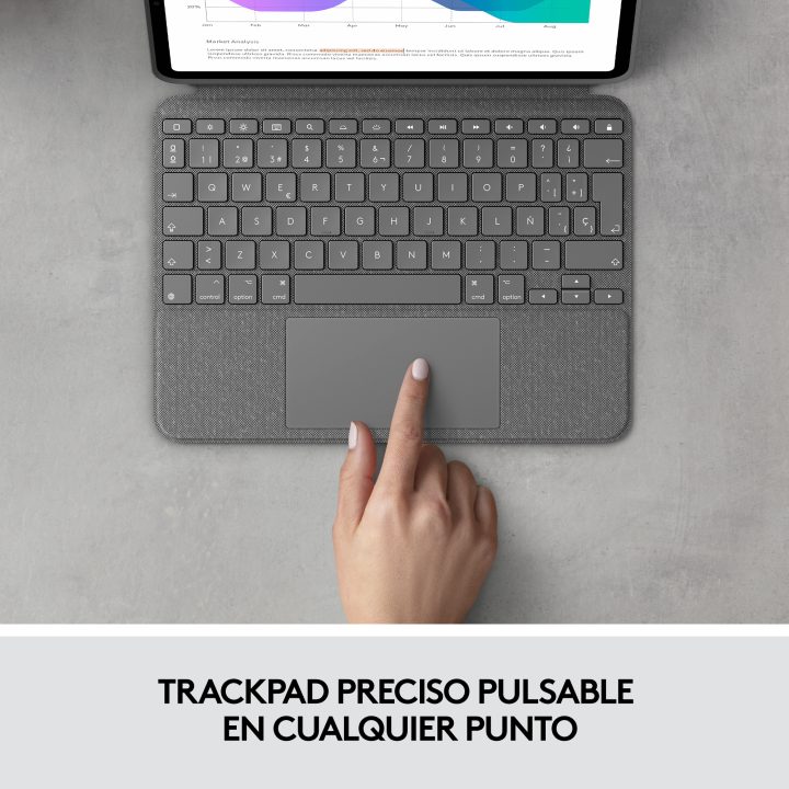 Logitech Combo Touch QWERTY Spanish Smart Connector Gray