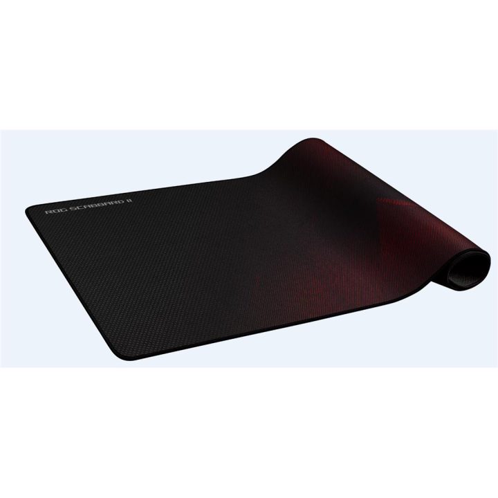 ASUS ROG Strix Scabbard II Tapete de rato para jogos Preto, Vermelho