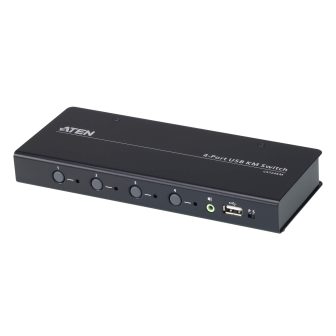 ATEN Switch KM USB de 4 puertos con Boundless Switching (cables…
