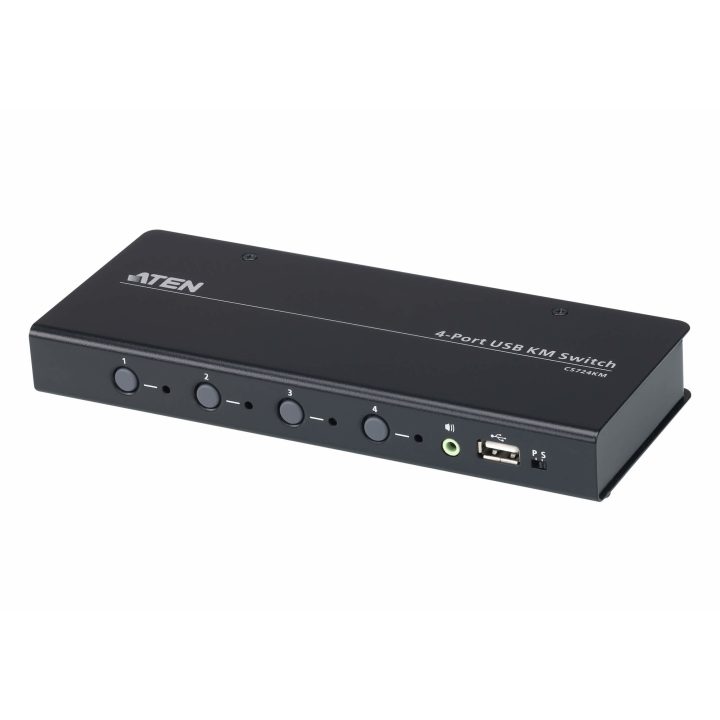 ATEN Switch KM USB de 4 puertos con Boundless Switching (cables…