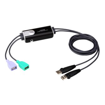 ATEN Switch KM formato cable USB de 2 puertos con Boundless Switching