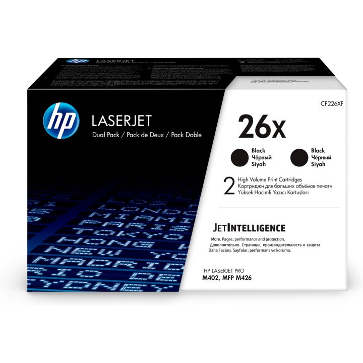HP 2-Pack Original High-Yield Black LaserJet 26X Toner Cartridges