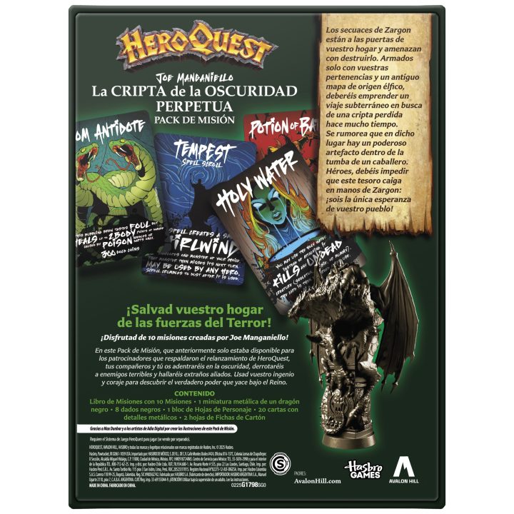 Hasbro Gaming Avalon Hill HeroQuest A Cripta da Escuridão Perpétua de…