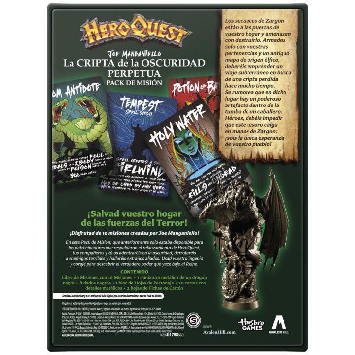 Hasbro Gaming Avalon Hill HeroQuest A Cripta da Escuridão Perpétua de…