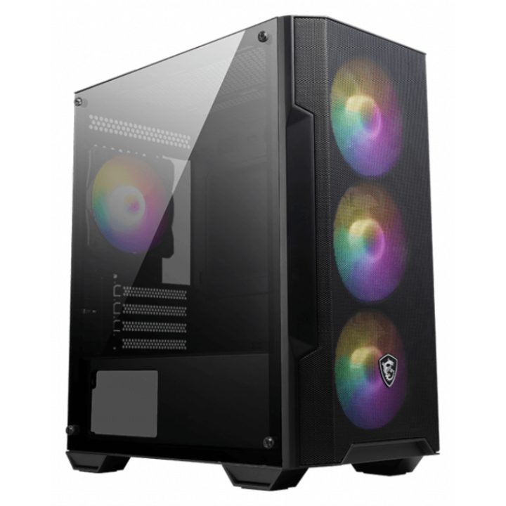 MSI MAG Forge M100A Micro Tower Black, Transparent