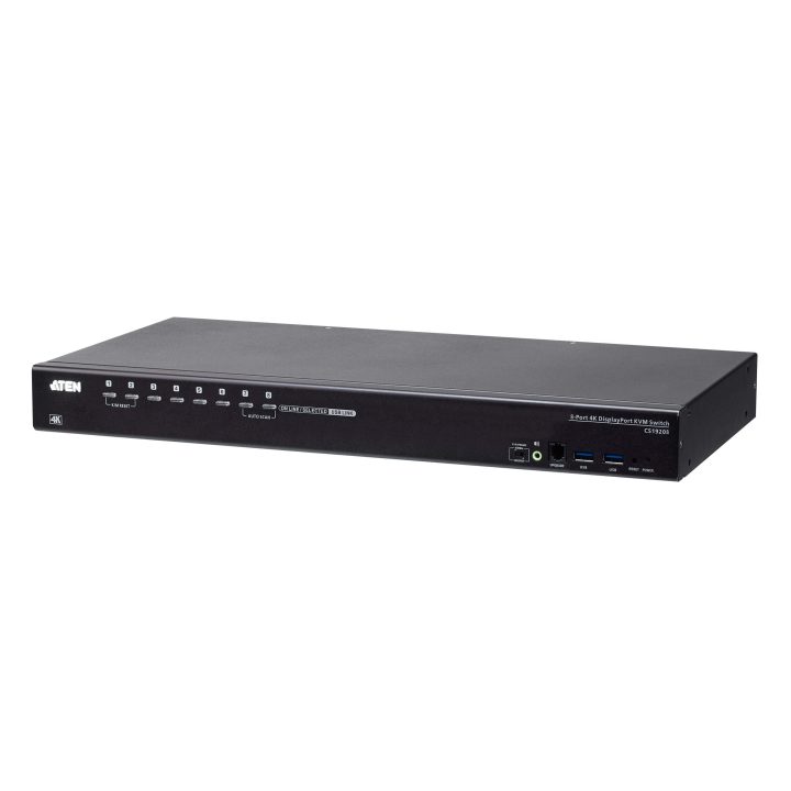 ATEN Switch KVM USB 3.0 4K DisplayPort de 8 portas