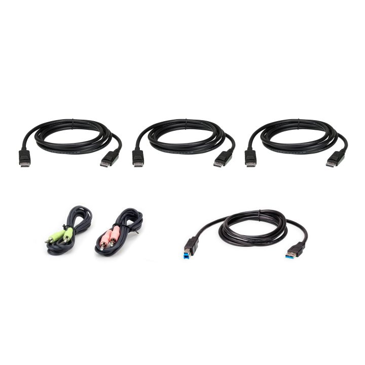 ATEN Kit de cable para KVM seguro DisplayPort triple display USB de…