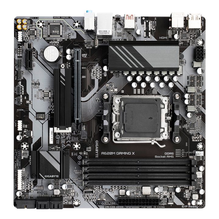 GIGABYTE A620M GAMING X Motherboard - Suporta CPUs AMD Ryzen 8000…