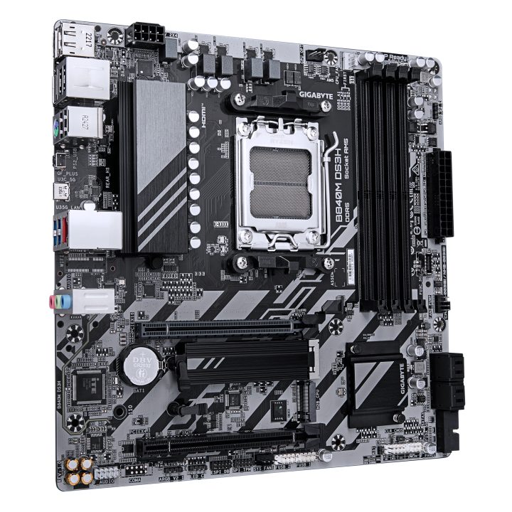 GIGABYTE B840M DS3H Motherboard - Processadores AMD Ryzen 9000, VRM…