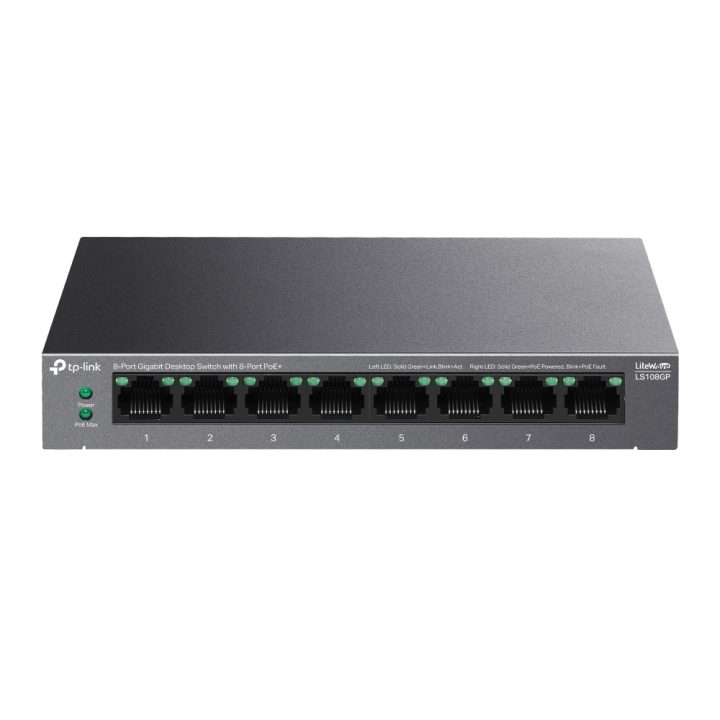 TP-Link LiteWave LS108GP Unmanaged Gigabit Ethernet (10/100/1000)…