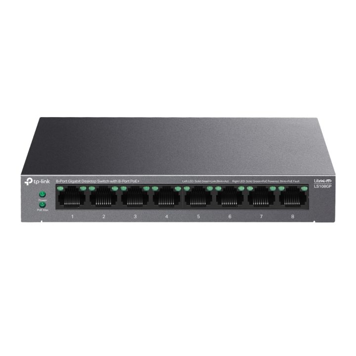 TP-Link LiteWave LS108GP Unmanaged Gigabit Ethernet (10/100/1000)…