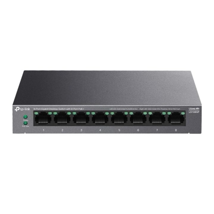 TP-Link LiteWave LS108GP Unmanaged Gigabit Ethernet (10/100/1000)…