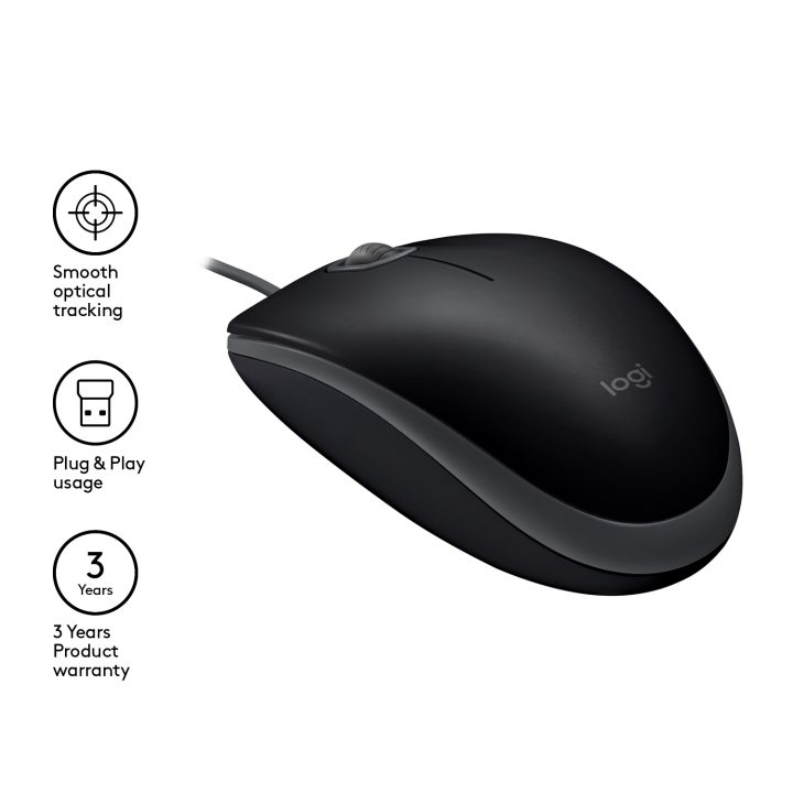 Logitech M110 Silent rato de escritório ambidestro USB tipo A óptico…