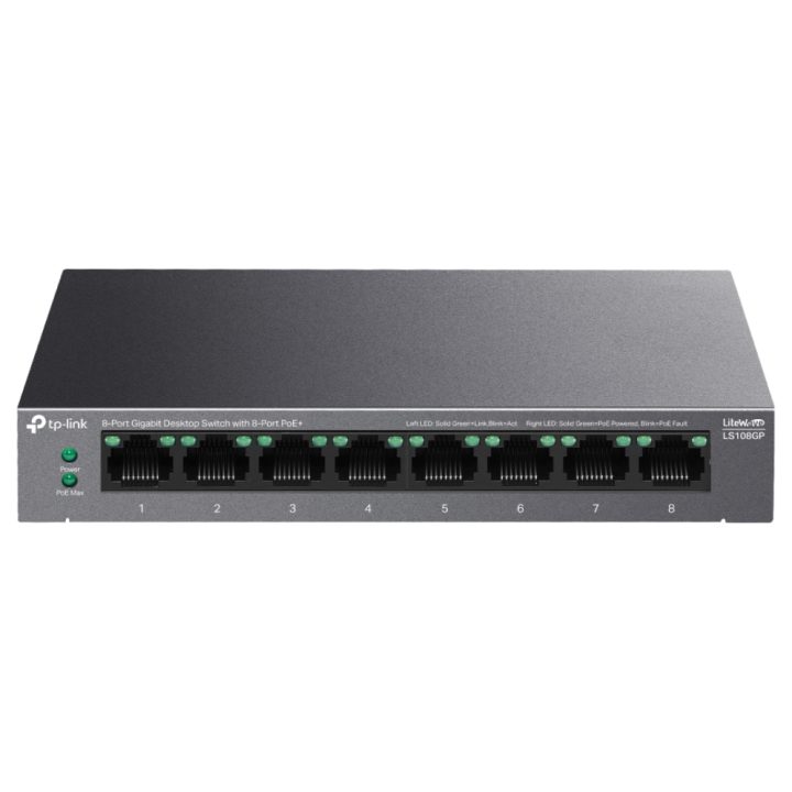 TP-Link LiteWave LS108GP Unmanaged Gigabit Ethernet (10/100/1000)…