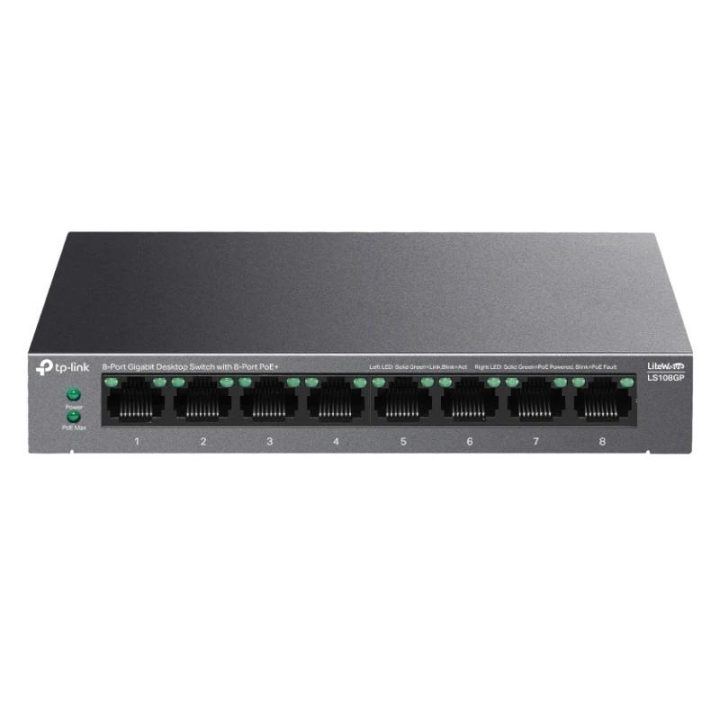 TP-Link LiteWave LS108GP switch não gerido Gigabit Ethernet…