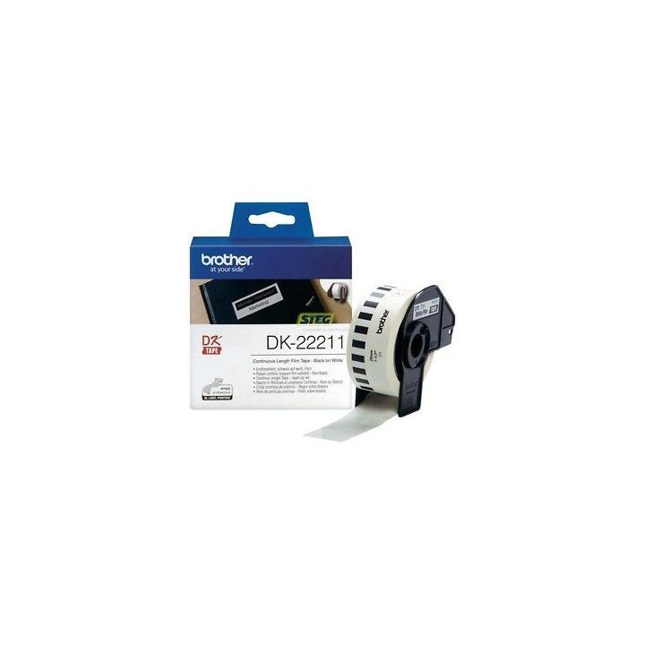 Brother DK-22211 Label Printer Tape Black on White