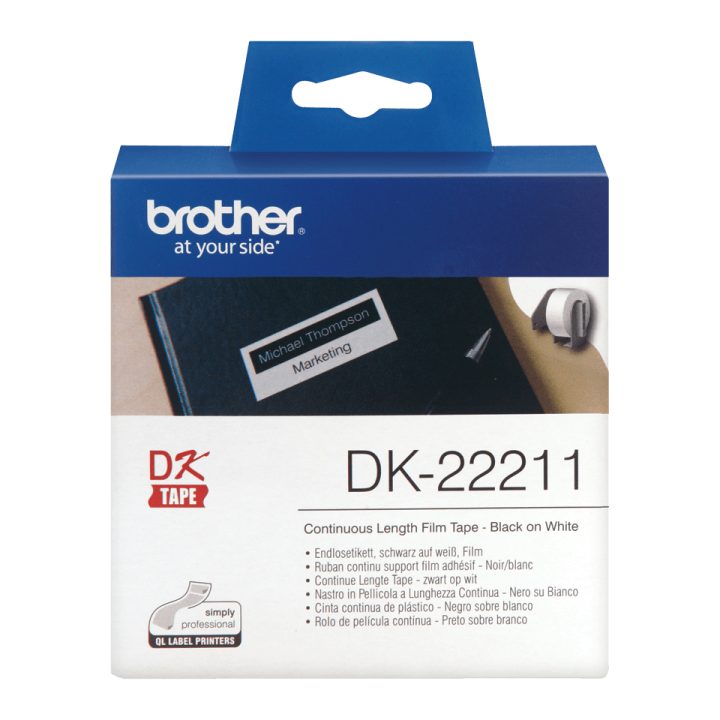 Brother DK-22211 Label Printer Tape Black on White