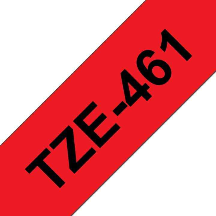 Brother TZE-461 fita para impressora de etiquetas Preto sobre vermelho