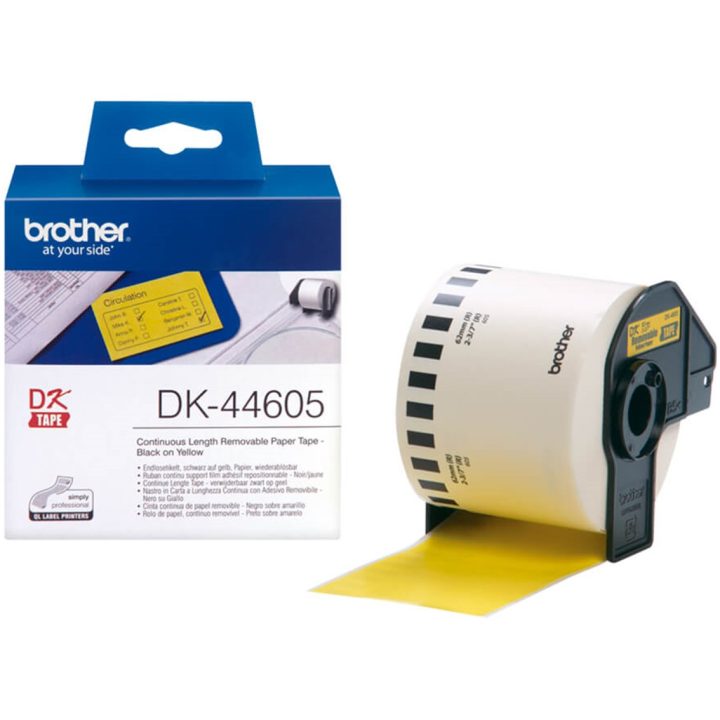 Brother DK-44605 Printer Label Yellow
