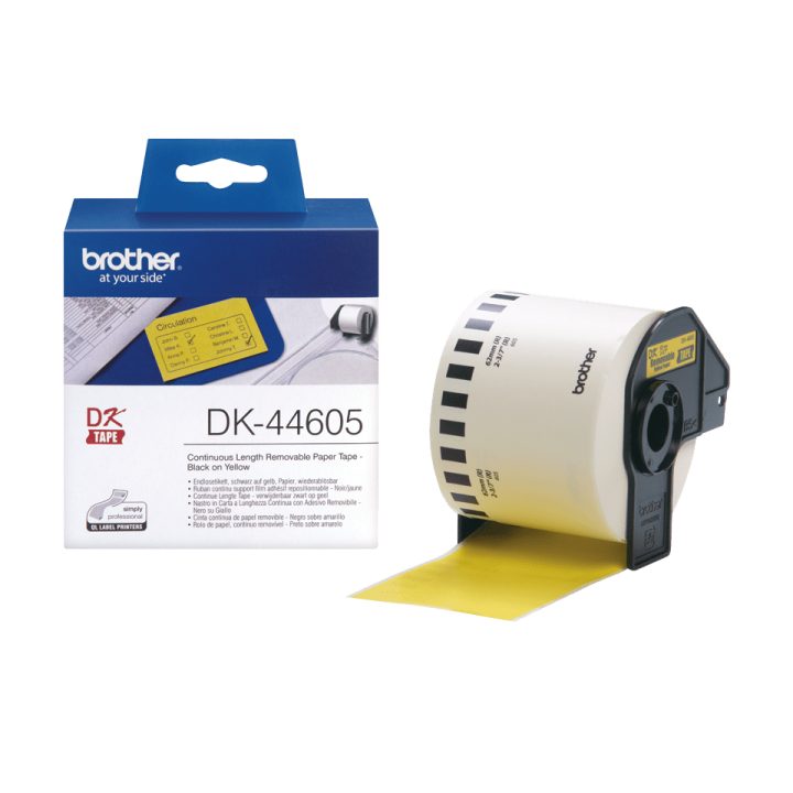 Brother DK-44605 Printer Label Yellow