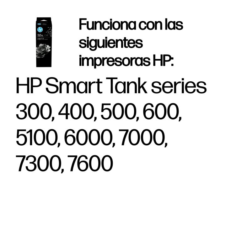 HP Botella de tinta Original 32XL negra de 135 ml