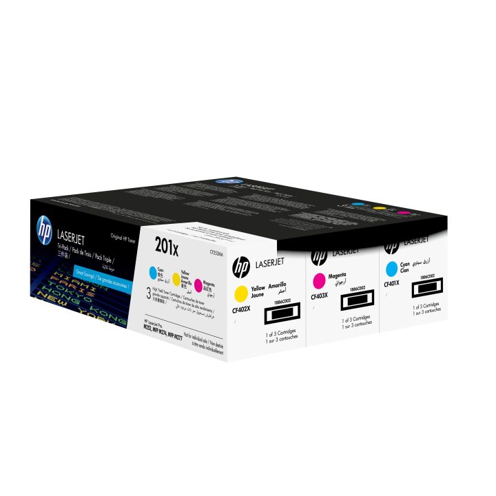 HP Pacote de 3 cartuchos de toner ciano/magenta/amarelo Originais…