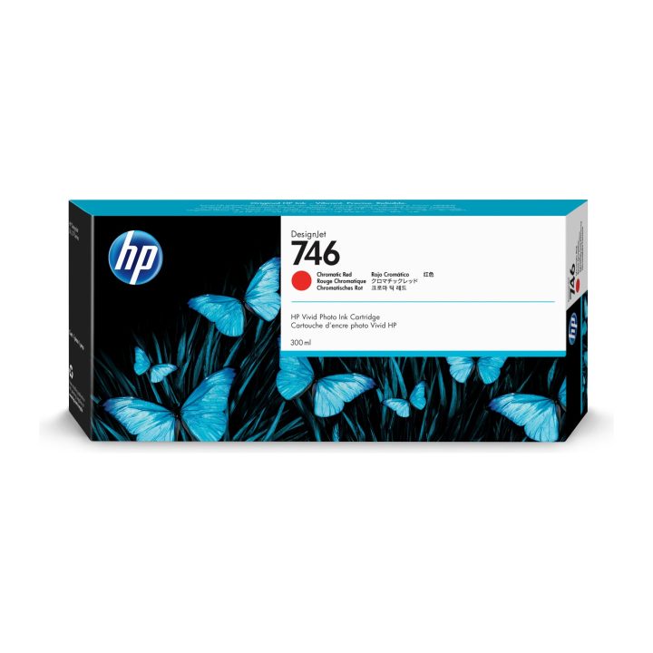 HP Cartucho de tinta roja cromática DesignJet 746 de 300 ml
