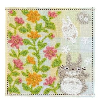 Semic Studios Mini toalha Totoro cinzento jardim de flores 25x25 cm O…