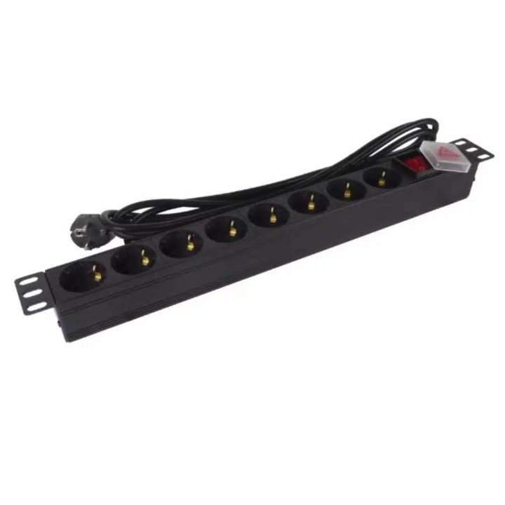 Phasak BNS 1520 8-Outlet Rack PDU 19-inch with Switch 3m Black