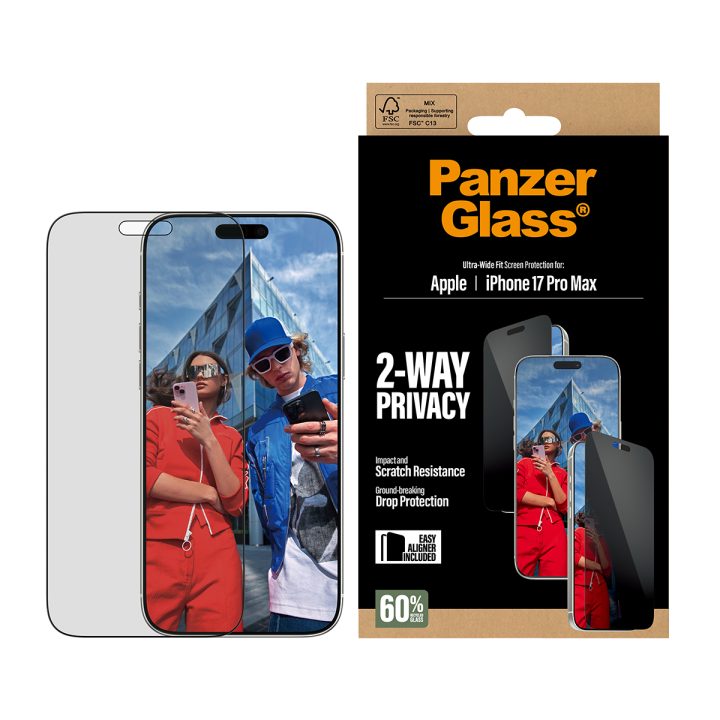 PanzerGlass ® 2-Way Privacy Screen Protector iPhone 17 Pro Max |…