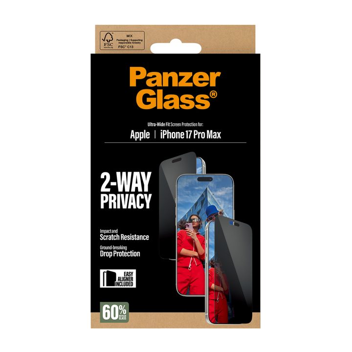 PanzerGlass ® 2-Way Privacy Screen Protector iPhone 17 Pro Max |…