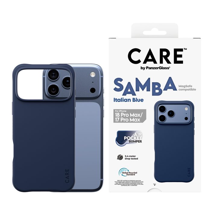 PanzerGlass CARE™ by ® Samba Case Italian Blue w. MagSafe iPhone 18…