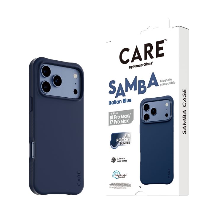 PanzerGlass CARE™ by ® Samba Case Italian Blue w. MagSafe iPhone 18…