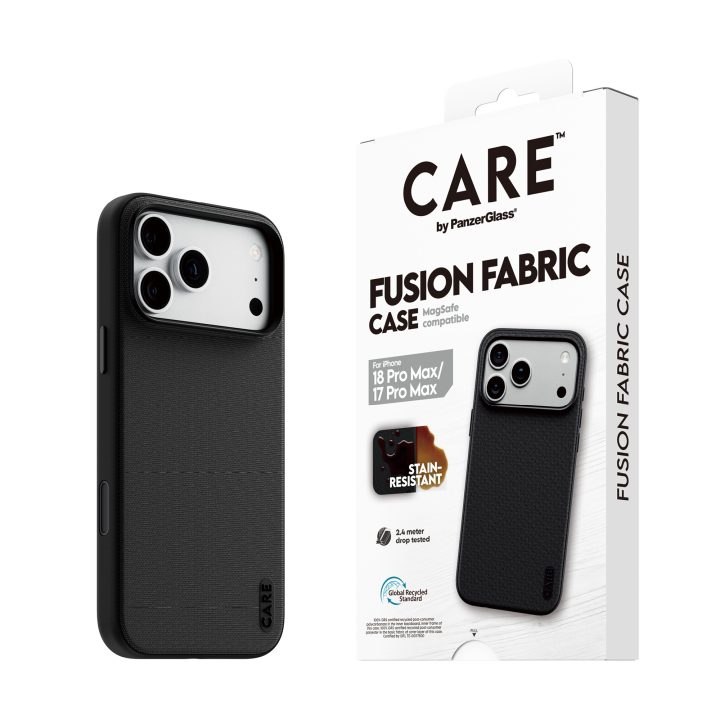 PanzerGlass CARE™ by ® Fusion Fabric Case Black w. MagSafe iPhone 18…