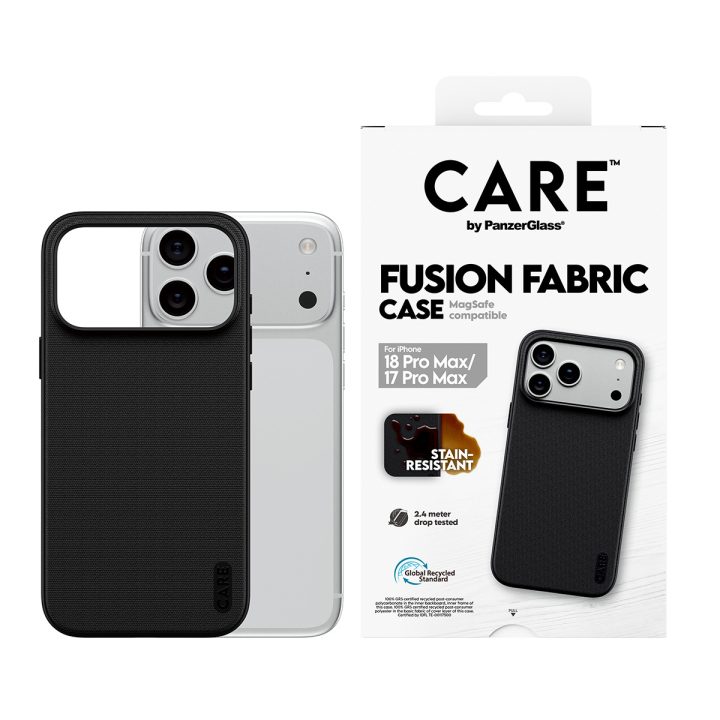 PanzerGlass CARE™ by ® Fusion Fabric Case Black w. MagSafe iPhone 18…