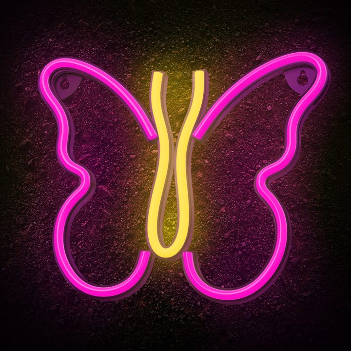 Forever neon LED butterfly pink lamp (RTV100306)
