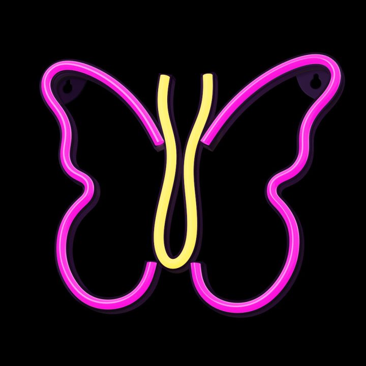 Forever neon LED butterfly pink lamp (RTV100306)