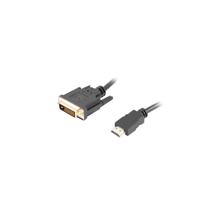 Lanberg HDMI Male to DVI-D 24+1 Male 4K Dual Link Cable 3m Black…