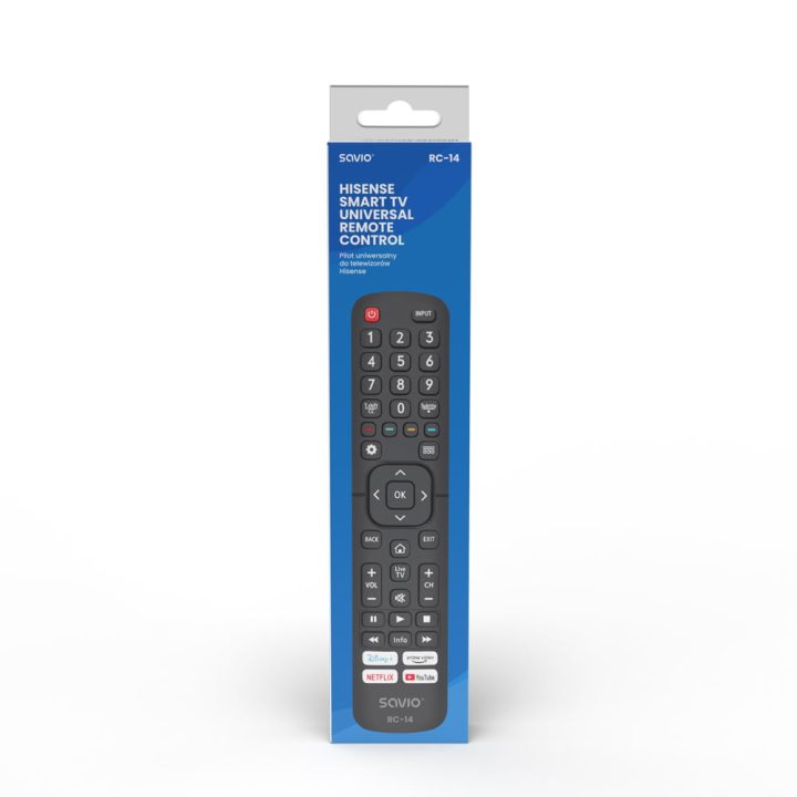 Comando de TV Savio RC-14 compatível com Hisense Smart TV…