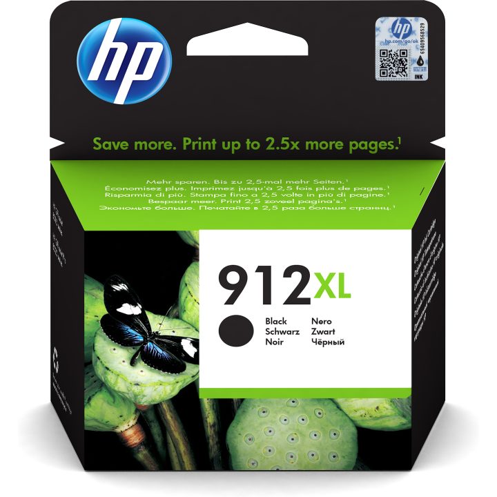 HP Cartucho de tinta Original 912XL preto de alta capacidade