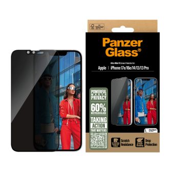 PanzerGlass ® 2-Way Privacy Screen Protector iPhone 17e | 16e | 14 |…