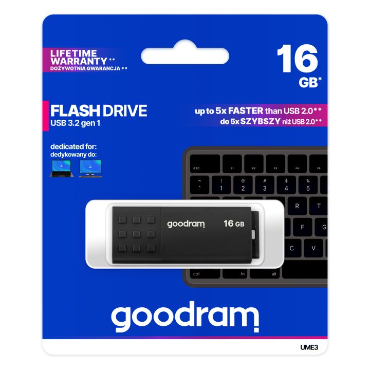 Goodram UME3 unidad flash USB 16 GB USB tipo A 3.2 Gen 1 (3.1 Gen 1)…