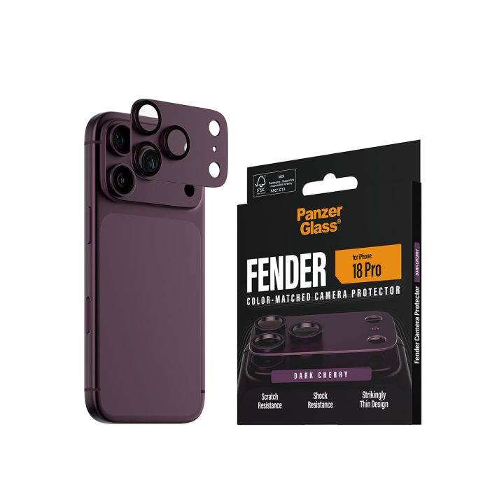 PanzerGlass ® Fender Camera Lens Protector Dark Cherry iPhone 18 Pro…