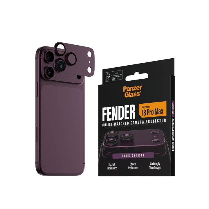 PanzerGlass ® Fender Camera Lens Protector Dark Cherry iPhone 18 Pro…