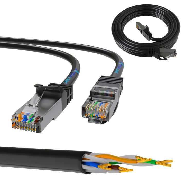 Extralink Kat.5e FTP 0.5m | Patchcord LAN | Cabo de cobre de par…