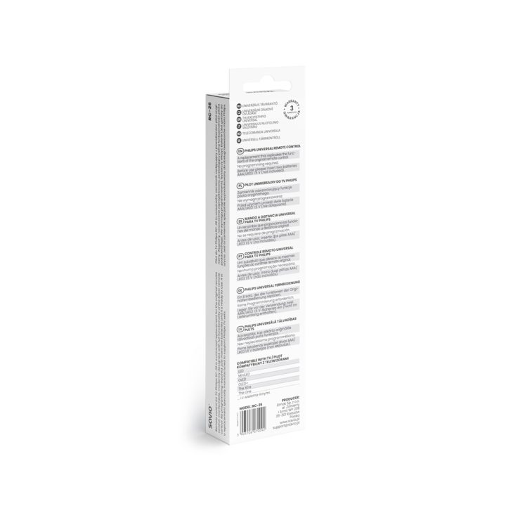 Savio RC-26 TV Remote Control Compatible with Philips