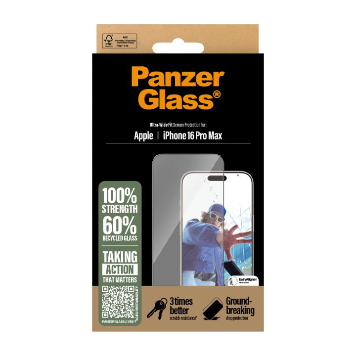 PanzerGlass ® Screen Protector iPhone 16 Pro Max | Ultra-Wide Fit…