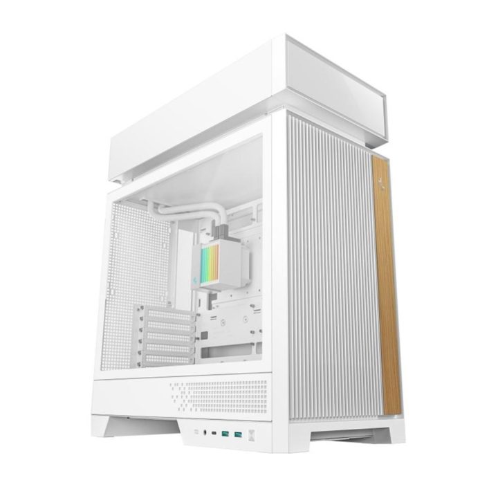 Gabinete de PC gaming Deepcool CL6600 wh ATX RGB vidro temperado…