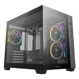 Deepcool CG330 3f matx ARGB Tempered Glass Black Gaming PC Case…