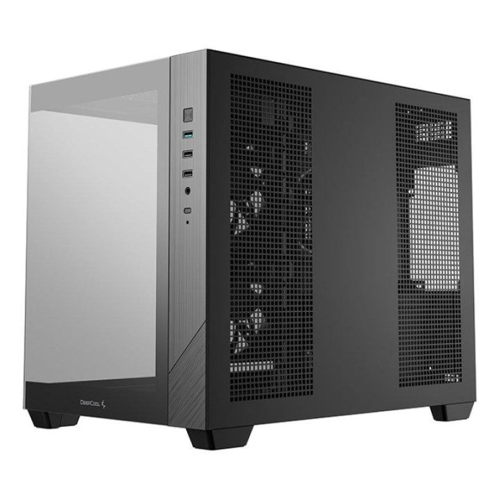 Gabinete de PC gaming Deepcool CG330 3f matx ARGB vidro temperado…